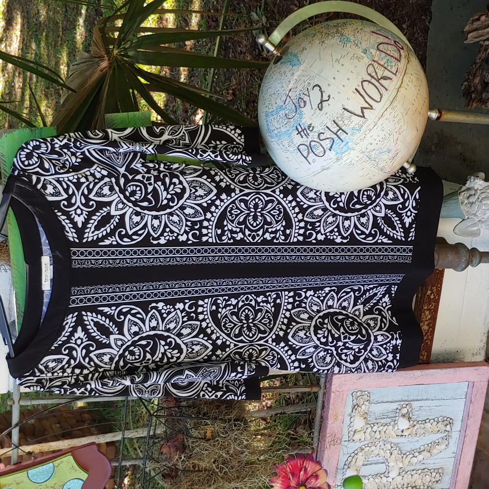 W|B  white and black printed dress